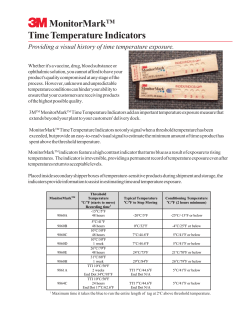 MonitorMarkTM Time Temperature Indicators