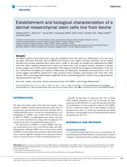 Establishment and biological characterization of a dermal