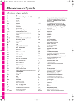 Abbreviations and Symbols