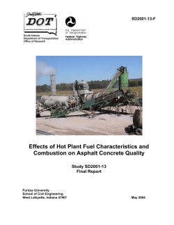 Effects of Hot Plant Fuel Characteristics and Combustion on Asphalt