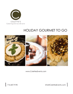 holiday gourmet to go