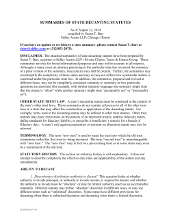 SUMMARIES OF STATE DECANTING STATUTES