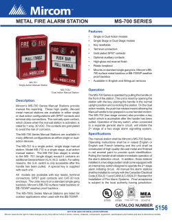 METAL FIRE ALARM STATION MS-700 SERIES