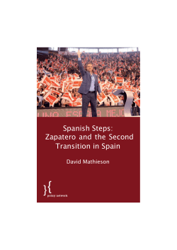 Spanish Steps: Zapatero and the Second Transition in Spain