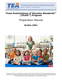 Braille - TExES testing