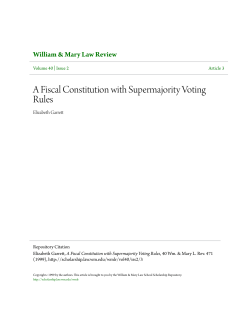 A Fiscal Constitution with Supermajority Voting Rules