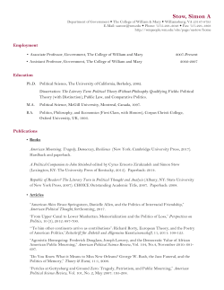 Stow, Simon A - College of William and Mary