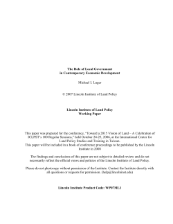 - Lincoln Institute of Land Policy