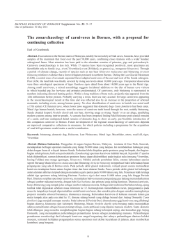 The zooarchaeology of carnivores in Borneo, with a proposal