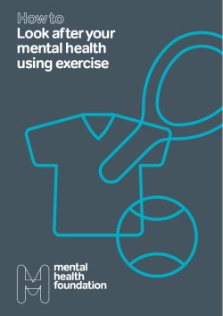 Look after your mental health using exercise