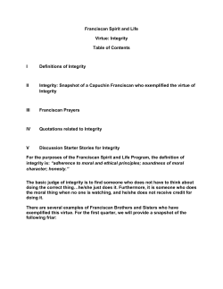 Integrity - St. Francis High School