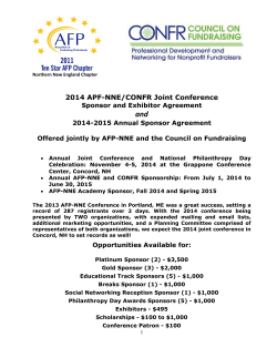2014 APF-NNE/CONFR Joint Conference - AFP-NNE