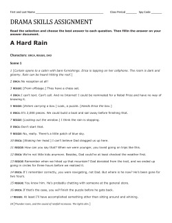 "A Hard Rain" Drama Assignment