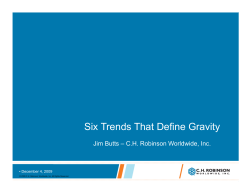 Six Trends That Define Gravity - Center for Transportation Studies