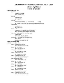 Order of Events
