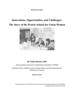 The Story of the Prairie School for Union Women