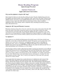 Alphabet Phonograms - International Parenting Association