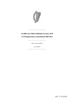 Civil Registration (Amendment) Bill 2014