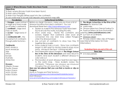 Lesson 3: Where Dinosaur Fossils Have Been Found