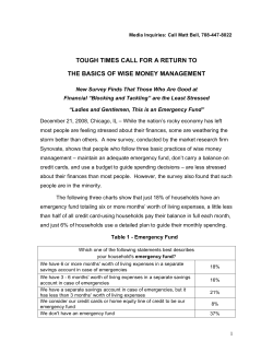tough times call for a return to the basics of wise money management