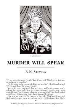 murder will speak