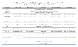 2016 Oregon AHMA Annual Affordable Housing Conference