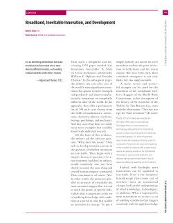 Broadband, Inevitable Innovation, and Development