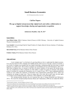 Small Business Economics - 7th International Research Meeting in