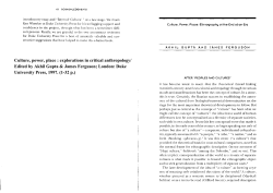 Culture, power, place : explorations in critical anthropology/ Edited