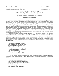 Isaiah 44:24-45:13 - First Baptist Church, Leominster