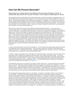 How Can We Prevent Genocide?