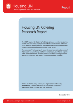 Housing LIN Catering Research Report (pdf