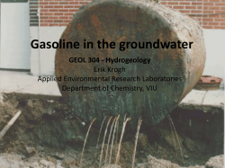 Gasoline in the groundwater