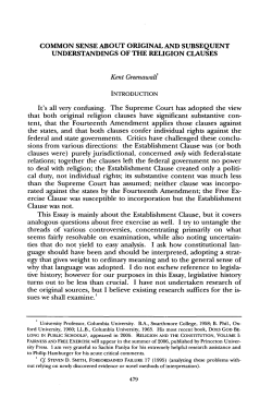 Common Sense About Original and Subsequent