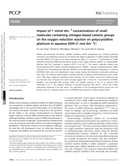 Impact of 1 mmol dm concentrations of small molecules containing
