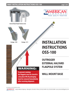 INSTALLATION INSTRUCTIONS OSS-100