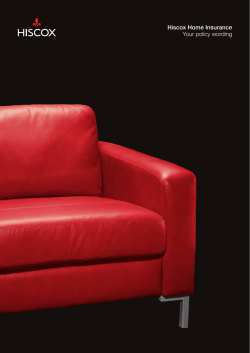 Hiscox Home Insurance Your policy wording