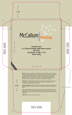 1 4-5/8 1-7/8 Outside View 5 x 5 Disc Envelope Side