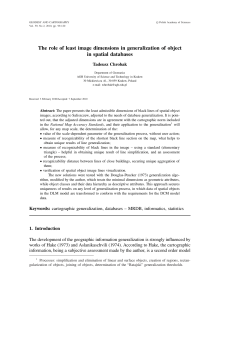 The role of least image dimensions in generalization of object in