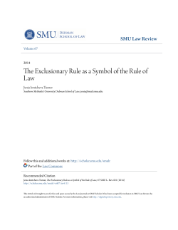 The Exclusionary Rule as a Symbol of the Rule of Law