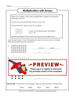 Multiplication with Arrays