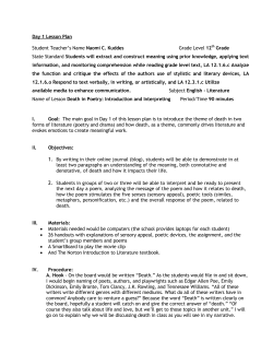Day 1 Lesson Plan Student Teacher`s Name Naomi C. Kuddes