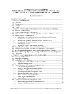 Bahamas National Report - Organization of American States