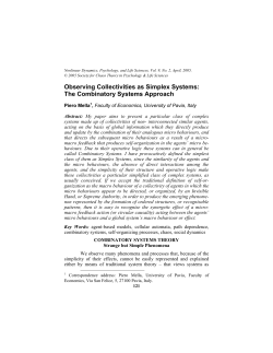 Observing Collectivities as Simplex Systems: The