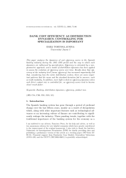 bank cost efficiency as distribution dynamics