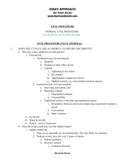 essay approach - Bar Exam Doctor