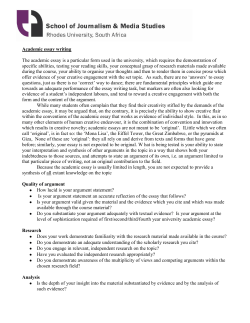 Academic essay writing