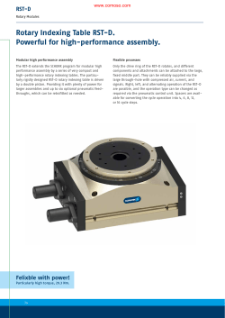 Rotary Indexing Table RST-D. Powerful for high