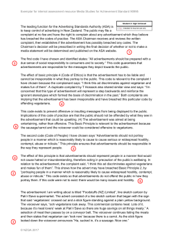 The leading function for the Advertising Standards Authority (ASA) is