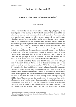 Lost, sacrificed or buried?